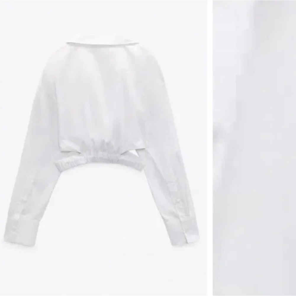 Zara White Crop Top - Picture 2 of 2